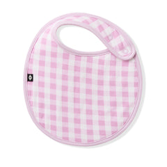 Cushy Bib in Gingham Thistle