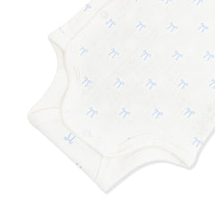 Pointelle Kimono Bodysuit in Sweet Blue Bow