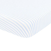Mini Crib Sheet in Small Mist Stripe