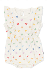 Bubble Romper in Pastel Mickey Mouse