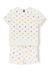 Short Sleeve Jogger Set in Pastel Mickey Mouse