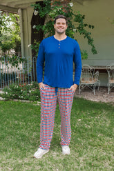 Men's Lounge Pants in Patriotic Gingham