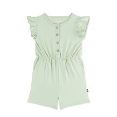 Flutter Sleeve Romper in Basil