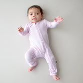 Zippered Romper in Thistle