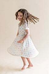 Polo Dress in Pastel Mickey Mouse