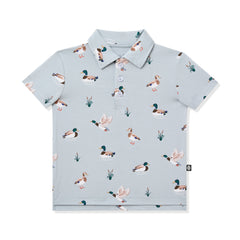 Toddler Short Sleeve Polo in Mallard Duck