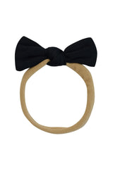 Tiny Nylon Bow in Midnight