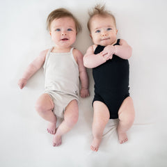 Ribbed Spaghetti Strap Bodysuit in Midnight