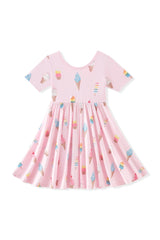 Twirl Dress in Sakura Ice Cream