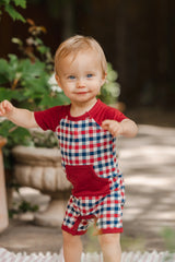 Shortall in Patriotic Gingham