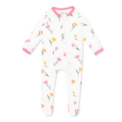 Zippered Footie in Tulip
