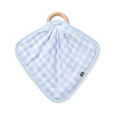 Lovey in Gingham Breeze with Removable Wooden Teething Ring