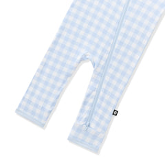 Zippered Romper in Gingham Breeze