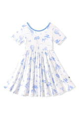 Twirl Dress in Toile Safari