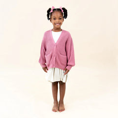Chunky Knit Oversized Cardigan in Apple Blossom