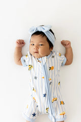 Zipper Shortall Romper in Amalfi Coast