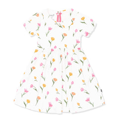 Peter Pan Collar Dress in Tulip