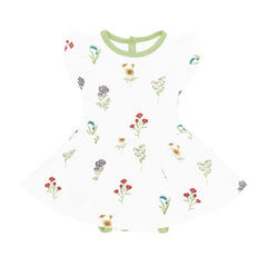 Twirl Bodysuit Dress in Wildflower