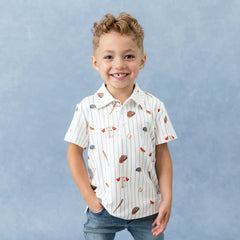 Toddler Short Sleeve Polo in Home Run