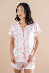 Women's Short Sleeve Pajama Set in Toile Ballet
