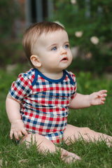 Bodysuit in Patriotic Gingham