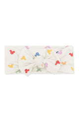 Knotted Bow Headband in Pastel Mickey Mouse