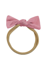 Tiny Nylon Bow in Apple Blossom