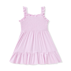Smocked Dress in Thistle