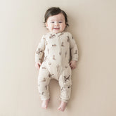 Zippered Romper in Classic Cowboy