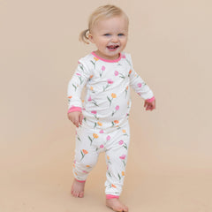 Long Sleeve Pajamas in Tulip