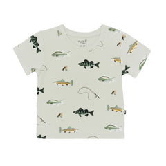 Toddler V-Neck Tee in Fishing