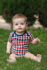 Bodysuit in Patriotic Gingham