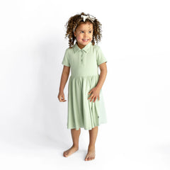 Polo Dress in Basil