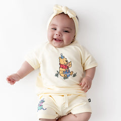 Short Sleeve Jogger Set in Winnie the Pooh on Chamomile