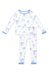 Long Sleeve Pajamas in Toile Safari