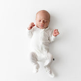 Zippered Footie in Cloud