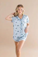 Women's Short Sleeve Pajama Set in Take Off
