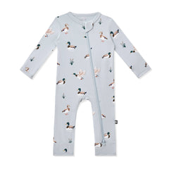 Zippered Romper in Mallard Duck