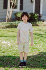 Toddler Crew Neck Tee in Pastel Mickey Mouse