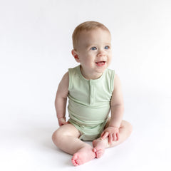 Sleeveless Bodysuit in Basil