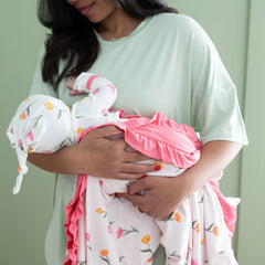 Ruffle Baby Blanket in Tulip 0.5