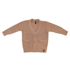 Chunky Knit Oversized Cardigan in Latte