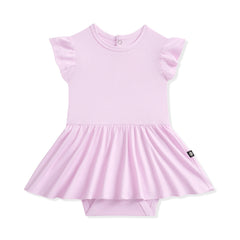 Twirl Bodysuit Dress in Thistle