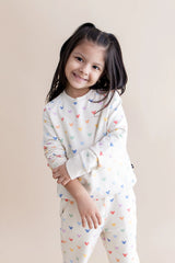 Long Sleeve Jogger Set in Pastel Mickey Mouse
