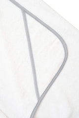 Toddler Hooded Bath Towel in Cloud with Storm Trim