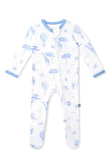 Zippered Footie in Toile Safari