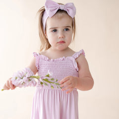 Smocked Dress in Thistle