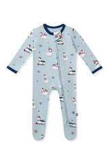Zippered Footie in Patriotic Goose