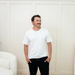 Men's Crew Neck Tee in Snow