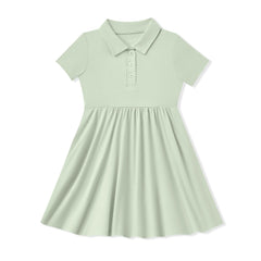 Polo Dress in Basil